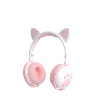 AIKSWE Bluetooth Headphones glowing cute LED Cat Ear