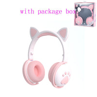 
              AIKSWE Bluetooth Headphones glowing cute LED Cat Ear
            