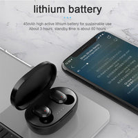 Wireless Headphones Stereo Headset Mini Earbuds with Mic- USB Charging