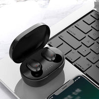 
              Wireless Headphones Stereo Headset Mini Earbuds with Mic- USB Charging
            