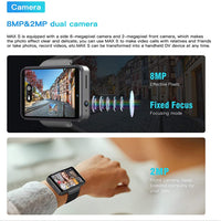 
              Face Unlock Full Touch Screen Smartwatch with Dual Camera- USB Charging
            