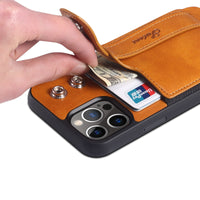 
              Luxury Leather Bracket Wristband Card Slot Holder Cover ShockProof Wallet Shell
            