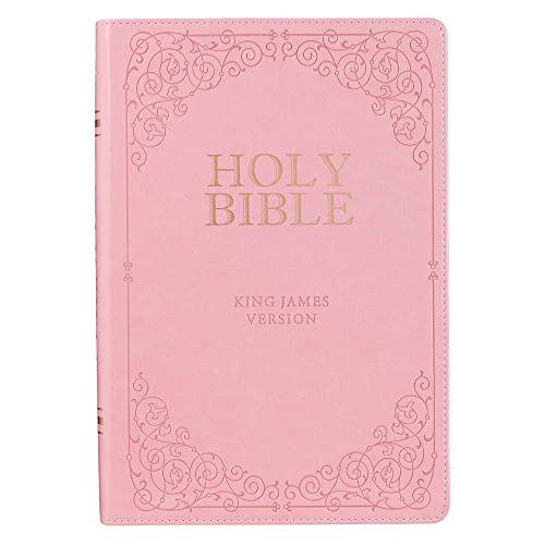 KJV Holy Bible, Giant Print Full-Size, Pink Faux Leather King James Version