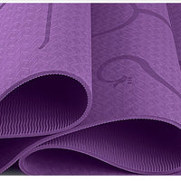 Yoga Mat with Position Line Non Slip