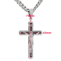 Stainless Steel Crucifix Jesus Cross Necklace