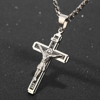 
              Stainless Steel Crucifix Jesus Cross Necklace
            