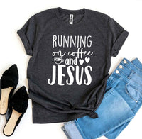 
              Running On Coffee And Jesus T-shirt
            