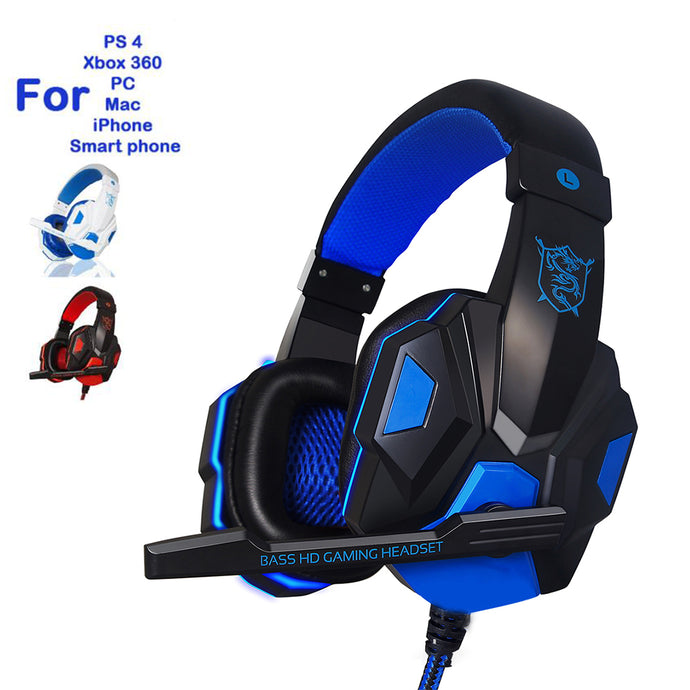 Gaming Headphones Headset Deep Bass Stereo Wired Gamer